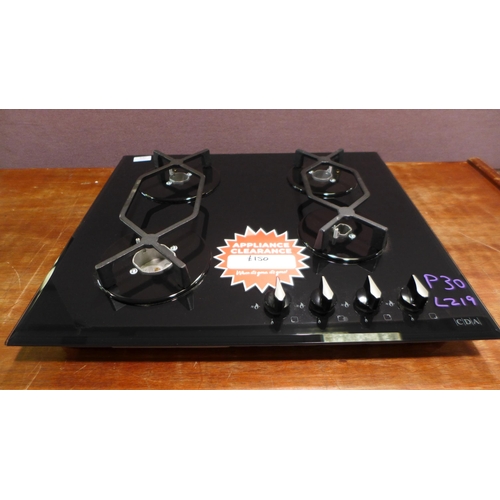 3087 - CDA Gas-on-Glass Four Burner Hob (No Burners) (H44xW595xD515) (Model no: HVG621BL) (550-219) * This ... 