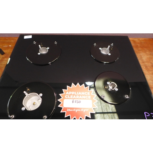 3087 - CDA Gas-on-Glass Four Burner Hob (No Burners) (H44xW595xD515) (Model no: HVG621BL) (550-219) * This ... 