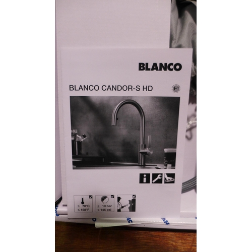 3095 - Blanco Candor-S Brushed Stainless Steel Pull-Out Mixer Tap (550-154) * This lot is subject to vat