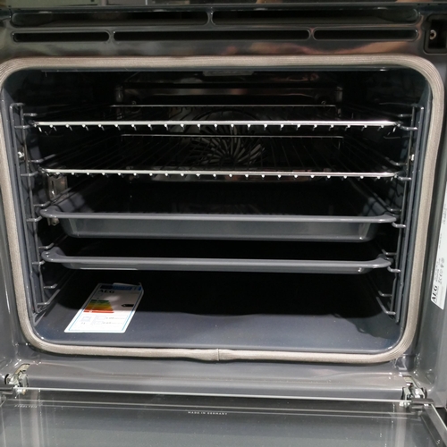 3121 - AEG Pyrolytic Single Oven (H594xW594xD567) (Model no: BPK842720M) (550-187) * This lot is subject to... 