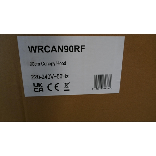 3124 - Two Viceroy Canopy Hoods - Hob to Hood (H316xW830xD280) (Model no: WRCAN90RF) (550-159, 152) * This ... 