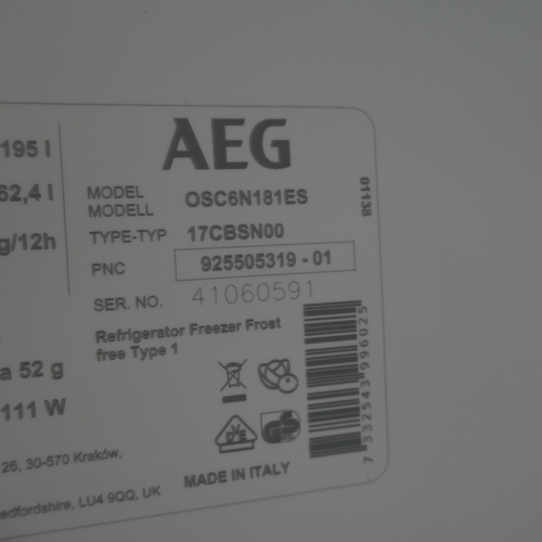 3136 - AEG Integrated 70/30 Fridge Freezer - Frost Free (H1772xW546xD549) (550-178) * This lot is subject t... 