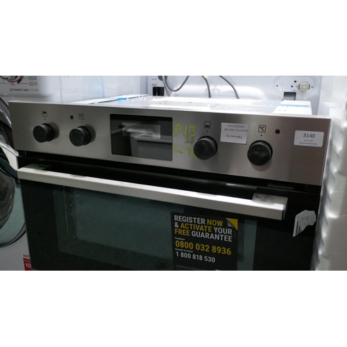 3140 - Zanussi Built Under FanCook Double Oven (H715xW594xD568) (Model no: ZPHNL3X1) (550-94) * This lot is... 