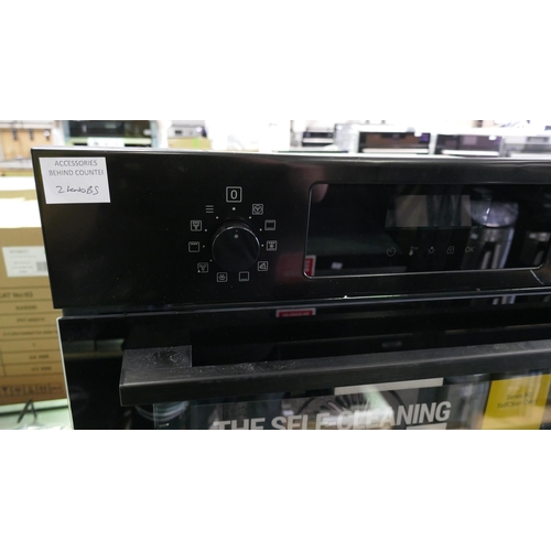 3148 - Zanussi Single Pyrolytic Oven - Black (H594xW594xD568)  (Model no: ZOPNX6KN) (550-64) * This lot is ... 