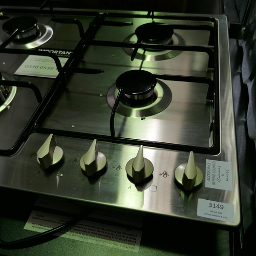 3149 - CDA Gas 4 Burner Hob (H43xW580xD500) (Model no: HG6150SS) (550-56) * This lot is subject to vat