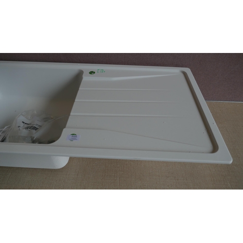 3151 - Minorca Composite White Sink with Drainer (500x1000) (Model no: BL467783) (550-127) * This lot is su... 