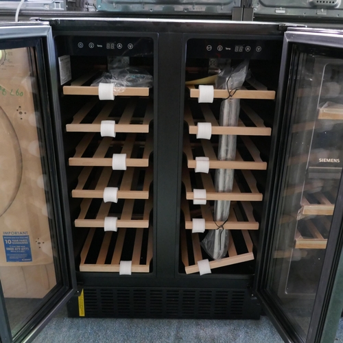 3158 - Viceroy Under Counter 2 Door Wine Cooler (H870xW595xD568) (Model no: WRWC60DDBK) (550-126) * This lo... 