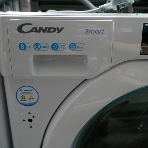 3159 - Candy Integrated Washing Machine (8kg) (H820xW600xD525) (Model no: CBW 48D1E) (550-60) * This lot is... 