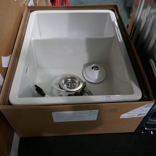 3169 - BLANCO 1.5 Ceramic sink and a Mcalpine Space Saver Plumbing Kit ( 550-75,143) * This lot is subject ... 