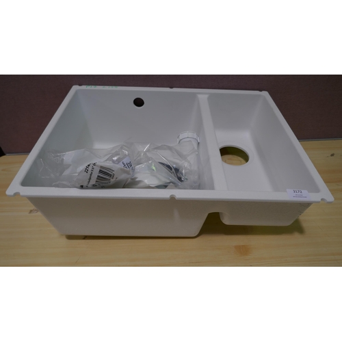 3172 - BLANCO Taidan 1.5 Bowl White Composite Sink (550-135) * This lot is subject to vat