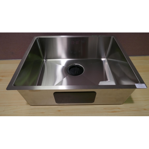 3173 - Brushed Finish Square Sink (550-140) * This lot is subject to vat