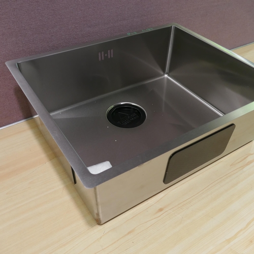 3174 - Brushed Finish Square Sink (550-139) * This lot is subject to vat