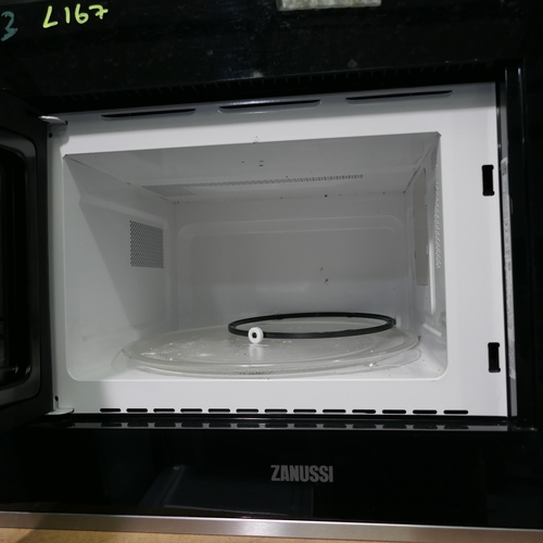 3175 - Zanussi Built in Microwave (H459xW594xD404) (Model no: ZMBN4SX) (550-167) * This lot is subject to v... 