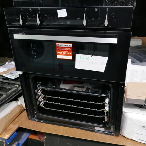 3180 - Bosch Serie 4 Wall Microwave and a CDA Built-under Electric Double Oven Black (Both Damaged) (550-66... 