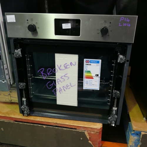 3186 - Zanussi Single Multifunction Oven (Broken Door) (H589xW594xD568) (550-104) * This lot is subject to ... 