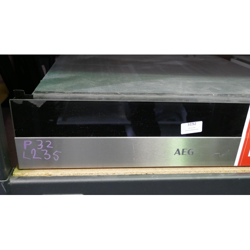 3192 - AEG Stainless Steel with Black Glass Warming Drawer (H140xW594XD535) (Model no: KDK911422M) (550-235... 