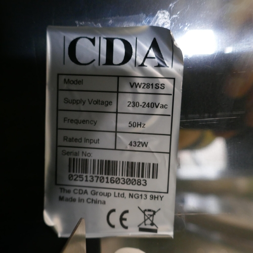 3197 - CDA Warming Drawer - stainless steel (H286xW594xD571) (Model no: VW281SS) (550-172) * This lot is su... 