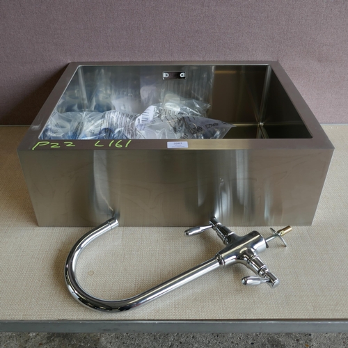 3207 - Blanco Cronos Square Style Sink and Mixer Tap (550-161)  * This lot is subject to vat