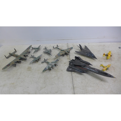 2042 - A collection of approximately 30 assorted model aeroplanes including a WF-1 flyer, bombers and jets ... 