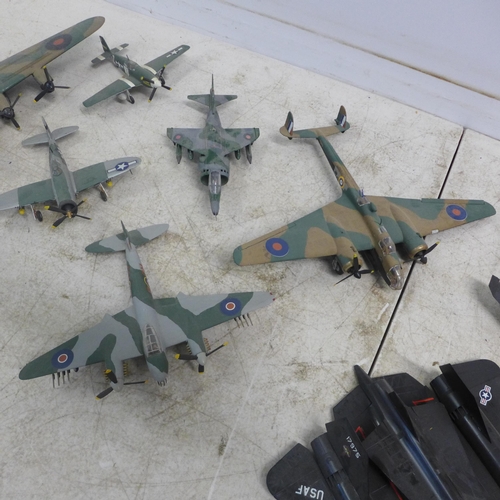 2042 - A collection of approximately 30 assorted model aeroplanes including a WF-1 flyer, bombers and jets ... 