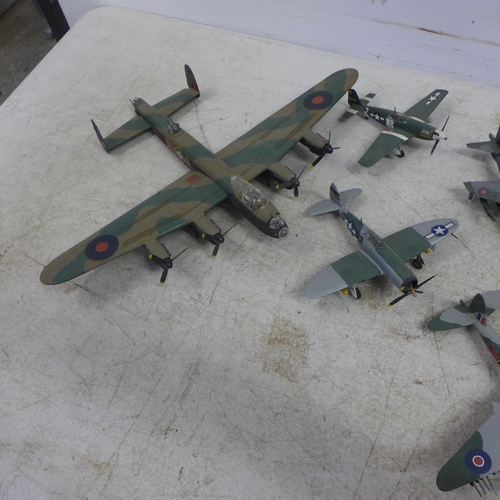 2042 - A collection of approximately 30 assorted model aeroplanes including a WF-1 flyer, bombers and jets ... 