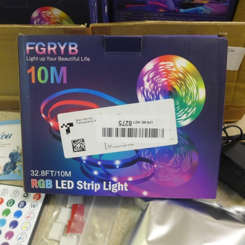 2043 - 10 boxes of RGB LED strip lights