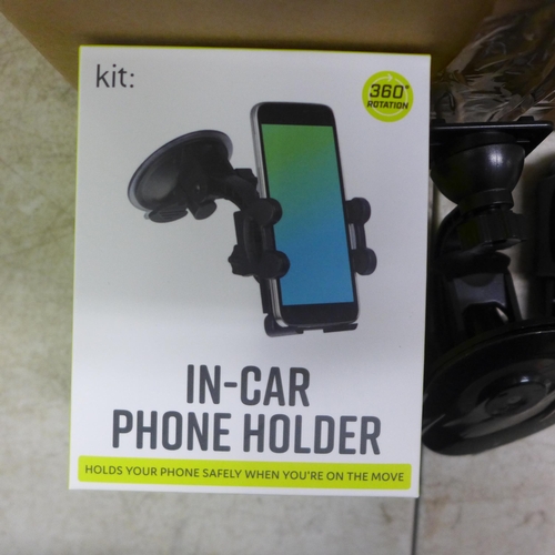 2070 - 15 boxes of in car phone holders