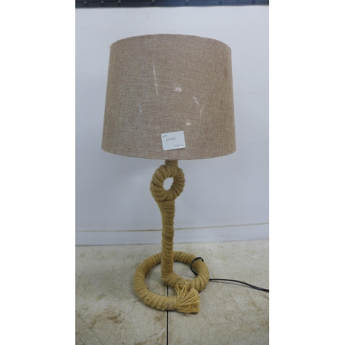 2075 - A nautical rope style table lamp