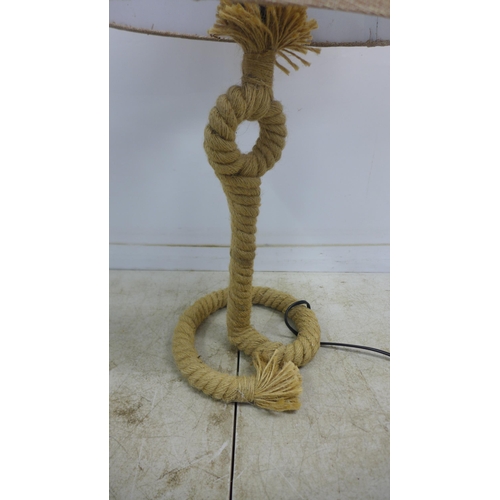 2075 - A nautical rope style table lamp