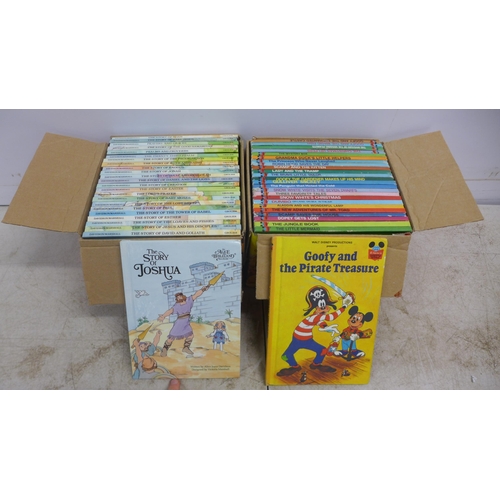 2087 - Two boxes of books including a set of Disney books and a set of Davidson/Marshall books