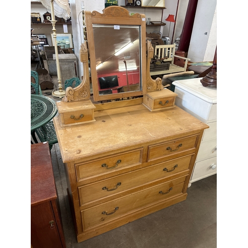 239 - A Victorian pine dressing chest