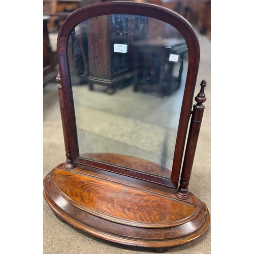 240 - A Victorian mahogany toilet mirror