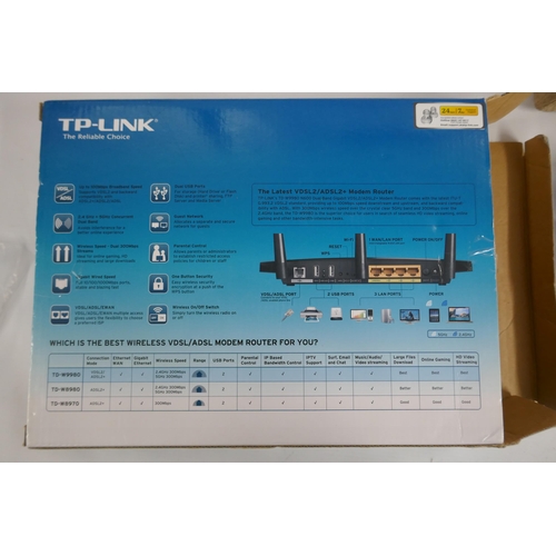 2110 - A TP-Link  N600 wireless dual band gigabit VDSL2/ADSL2+ modem wireless router (TD-W9980)