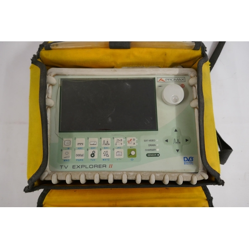 2119 - A Promax TV explorer, two spectrum analyser TV and satellite field strength meter