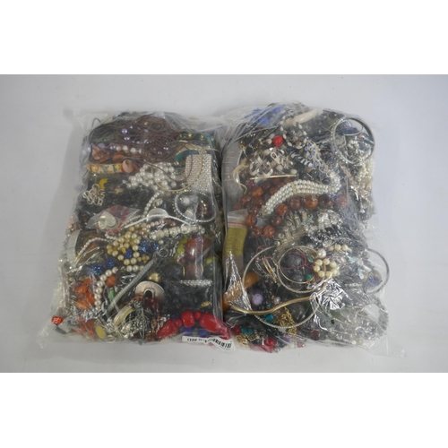 2124 - 2 bags of costume jewelry