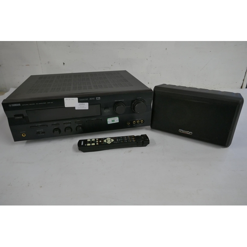 2151 - A Yamaha DSP-A5 Natural Sound AV amplifier and a Mission model. 70 speaker with remote