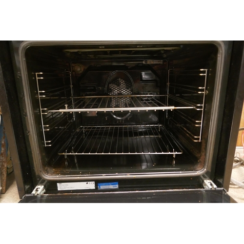 2177 - A Beko stainless steel glass door integrated single oven