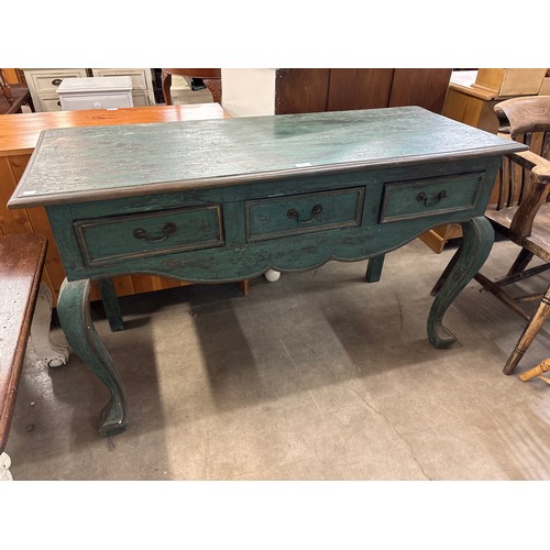 261 - A French style painted pine console table