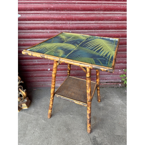 271 - A Victorian bamboo two tier occasional table