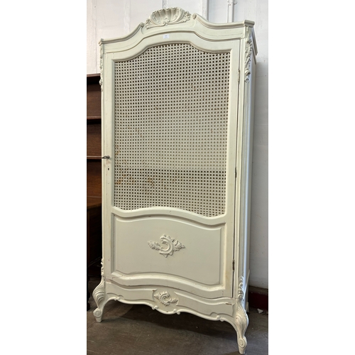 274 - A French style white painted armoire