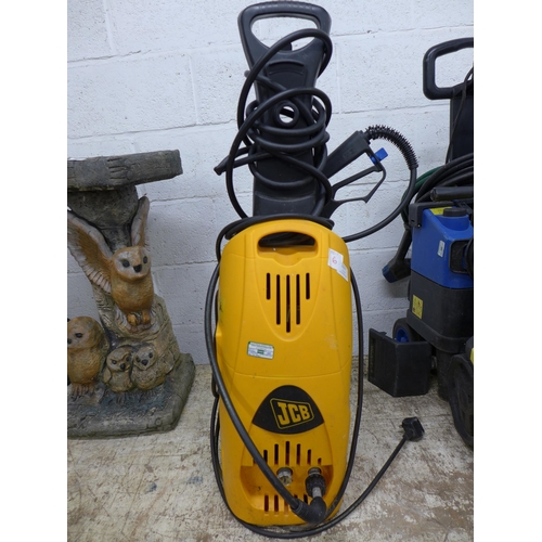 2227 - Four assorted pressure washers including JCB, Workzone, Alto and Wilks USA