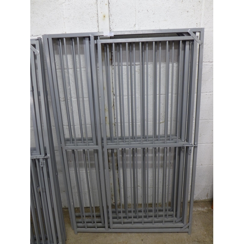 2260 - Four 160x100cm metal dog run doors