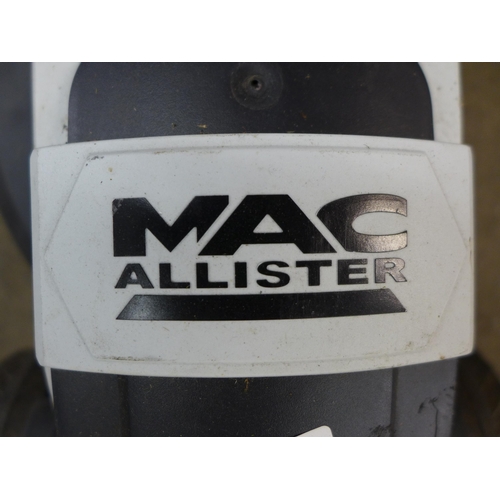 2274 - A Mac Allister electric lawnmower and a Flymo mini strimmer