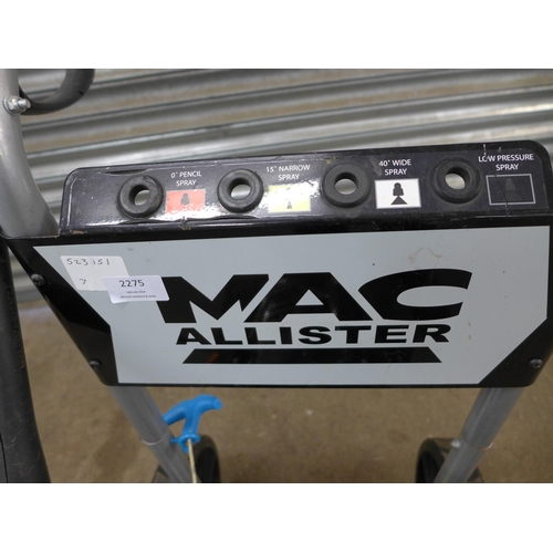 2275 - A Mac Allister MPWP140G 140cm³ petrol high pressure cleaner