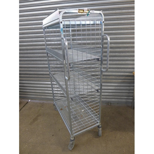 2281 - A 3 tier aluminium  racking cage, 65