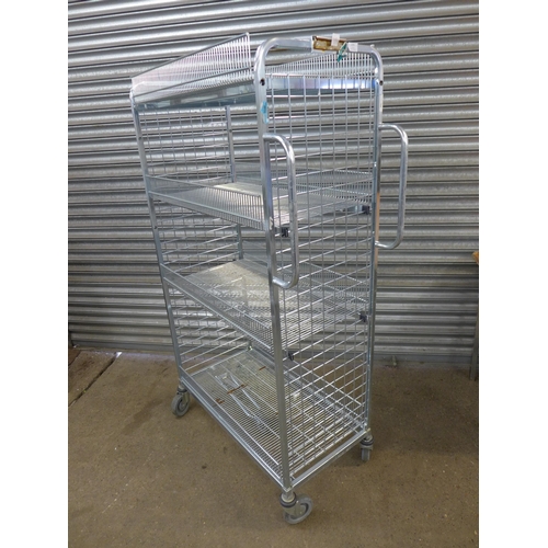 2282 - A 3 tier aluminium racking cage, 65