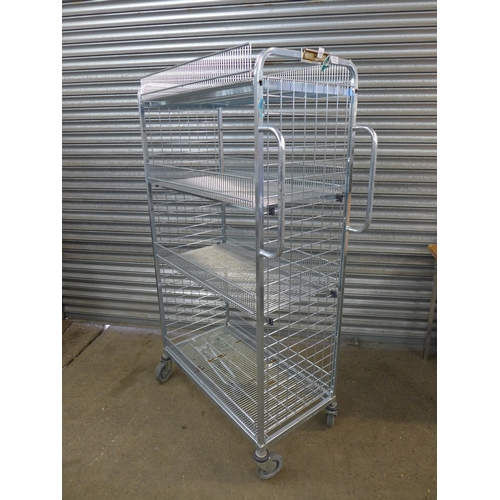 2283 - A 3 tier aluminium racking cage, 65