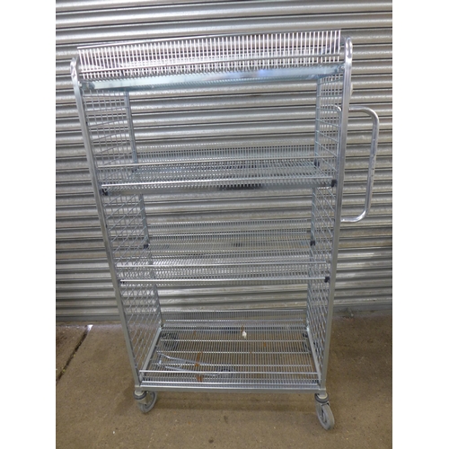 2283 - A 3 tier aluminium racking cage, 65