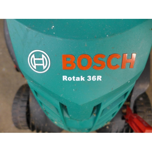 2289 - A Bosch Rotak 36R electric lawnmower and a Flymo mini strimmer