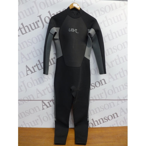 2296 - Two Urban beach wet suits including a mens size medium long wet suit and a women's size medium short... 